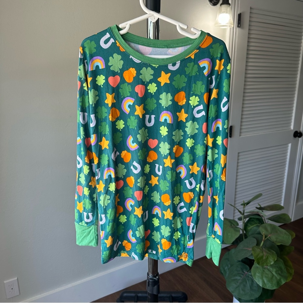 Kids Unisex Little Sleepies Lucky Charm Long Sleeve Pajama Top 9/10